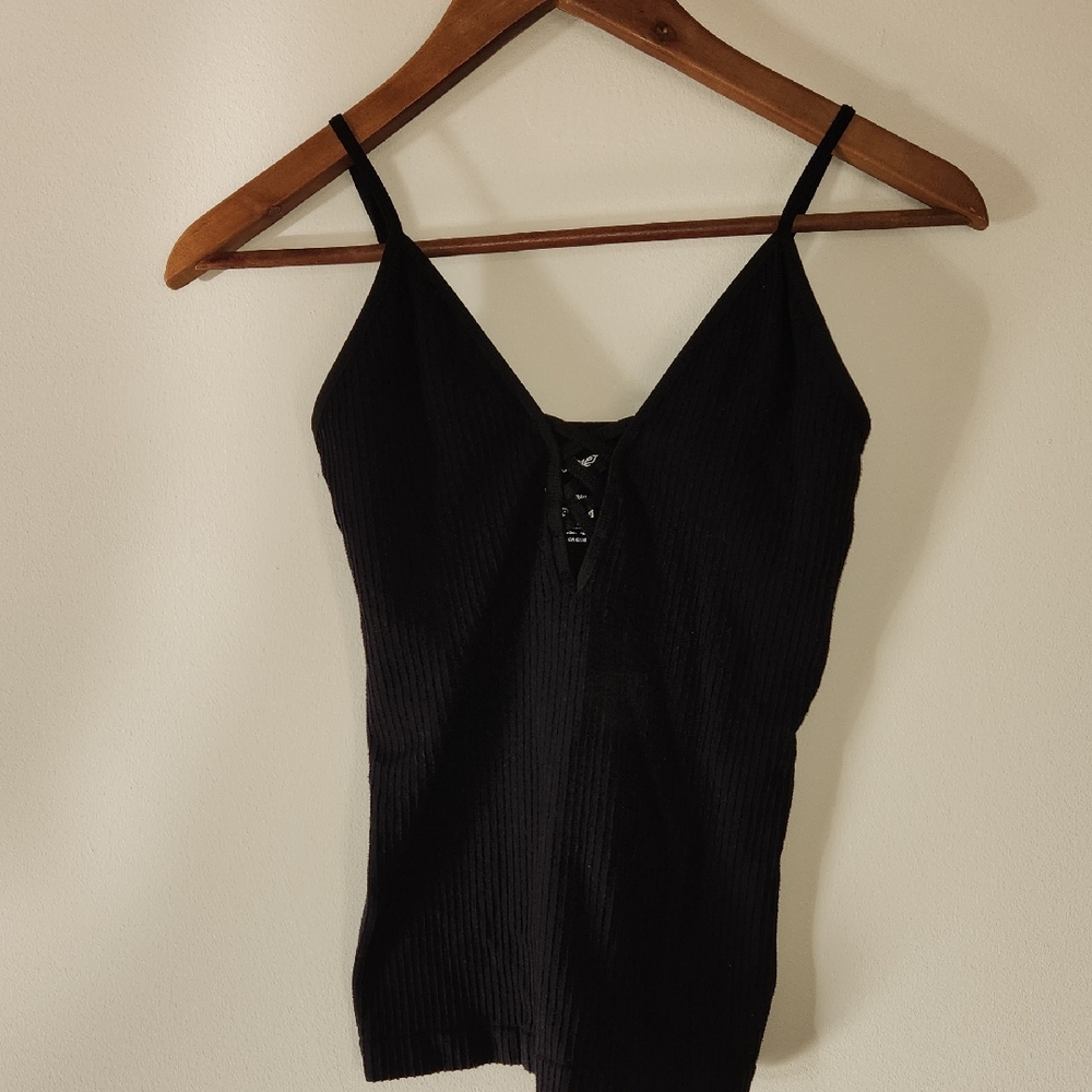 Kismet Black Ribbed Camisole
